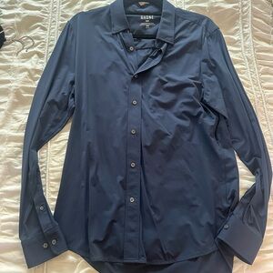 Rhone men’s navy long sleeve button down